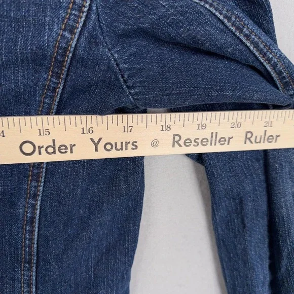 Lauren Jeans Ralph Lauren Jacket Womens Small Denim Military Double Breasted Y2K - Picture 10 of 12